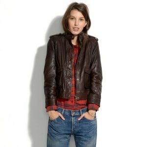 Madewell Leather Bomber Jacket